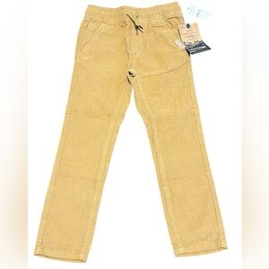 Weatherproof Vintage Kids Pull on Corduroy Khaki Bottoms Pants 5 100% Cotton
